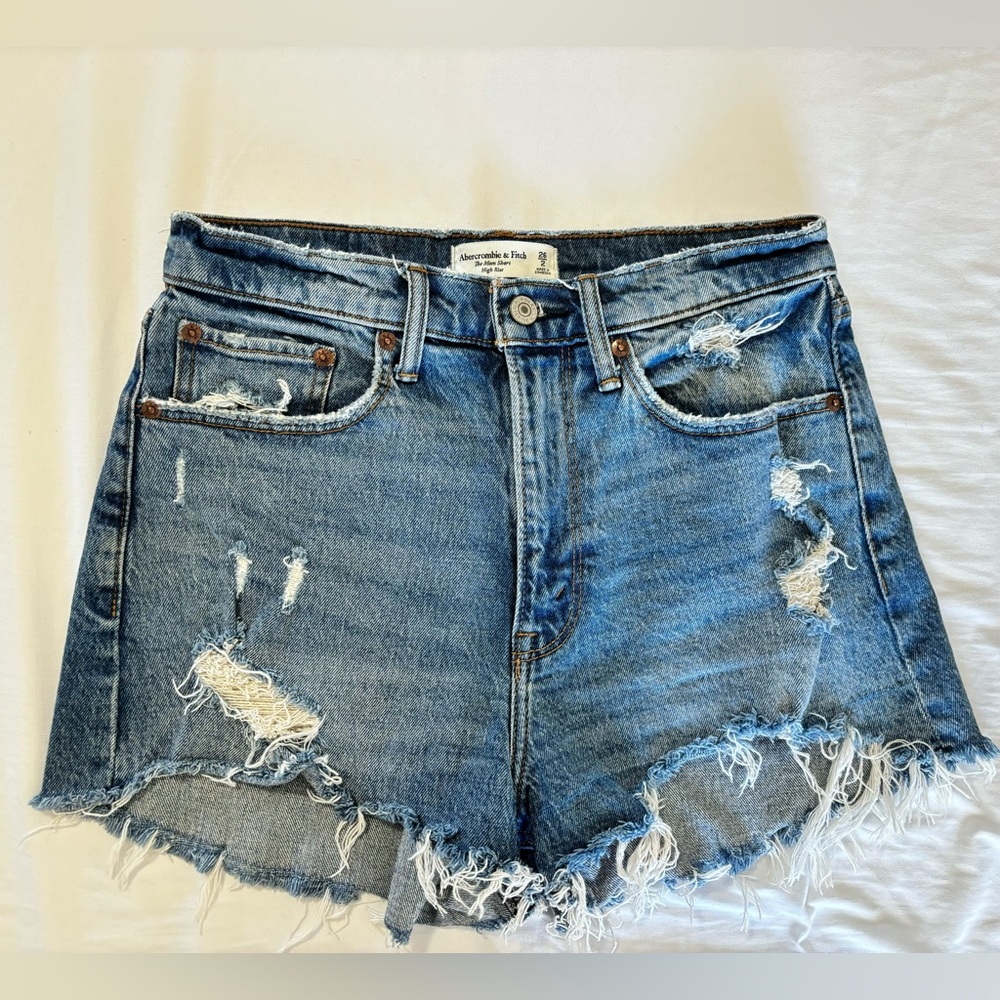 Abercrombie & Fitch The Mom Short High Rise Curve Love Size 26